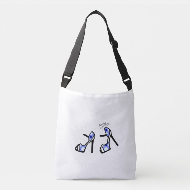 Bolso Cruzado Impresión elegante del zapato - tela escocesa del (Anverso)