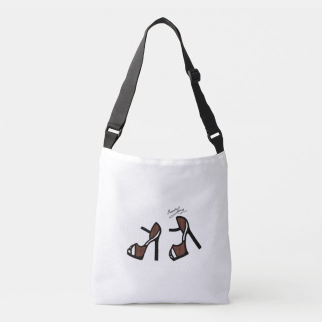 Bolso Cruzado Impresión estilizada de zapatos - Replante de cane (Anverso)