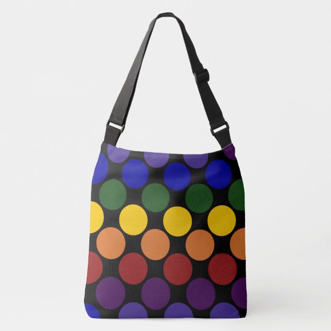 Bolso Cruzado Impresión total de puntos negritas de Polka Arcoir (Anverso)