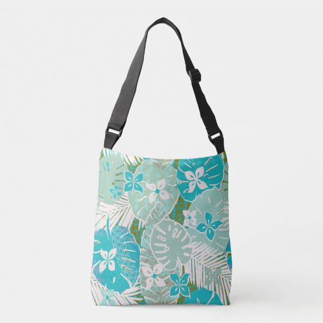 Bolso Cruzado Impresión tropical hawaiana para aloha (Anverso)