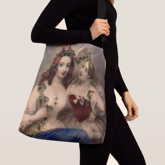 Bolso Cruzado Impresión victoriana La guirnalda de la separación (Detalle)