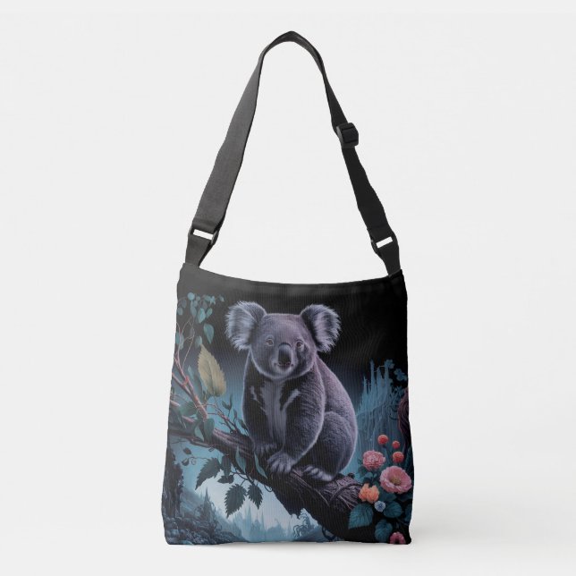 BOLSO CRUZADO IMPRESIONANTE ARTE DE OSO DE KOALA (Anverso)