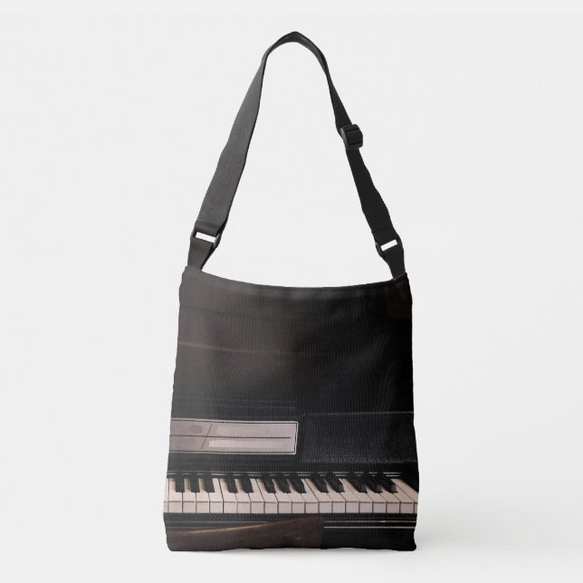 Bolso Cruzado Impresionante diseño de piano (Anverso)
