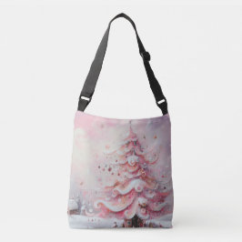 Bolso Cruzado Impresionante y caprichoso árbol de Navidad rosa