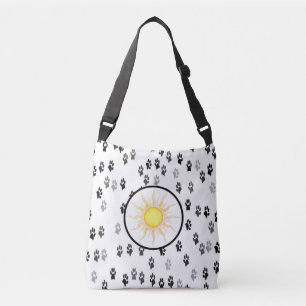 Bolso Cruzado Impresiones de la pata de la sol