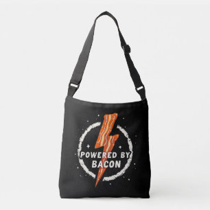 Bolso Cruzado Impulsado por Bacon Funny Retro Foodie Estético