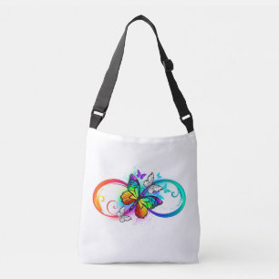 Bolso Cruzado Infinidad brillante con la mariposa arcoiris