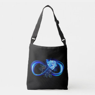 Bolso Cruzado Infinito brillante con rosa azul