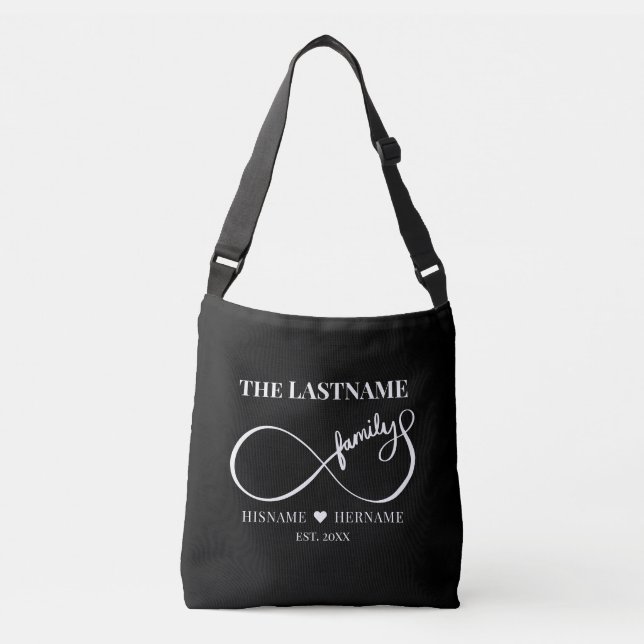 Bolso Cruzado Infinity Personalized Family Name and Est. Fecha (Anverso)