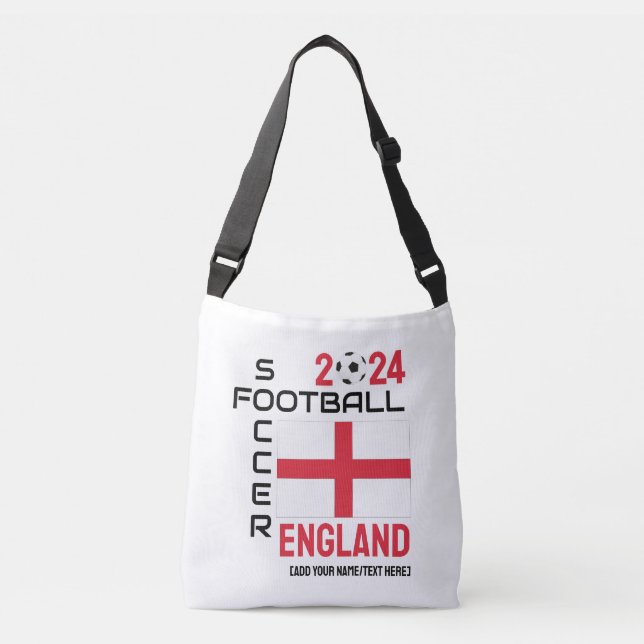 Bolso Cruzado INGLATERRA Soccer Football Custom Name 2024 ANY YE (Anverso)