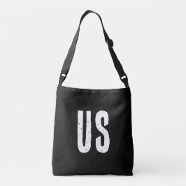 Bolso Cruzado Iniciales monográficas modernas en blanco y negro