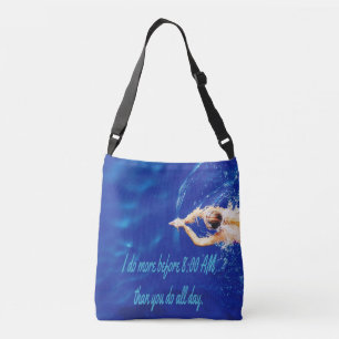 Bolso Cruzado Inspirador motivacional del equipo de natación de 