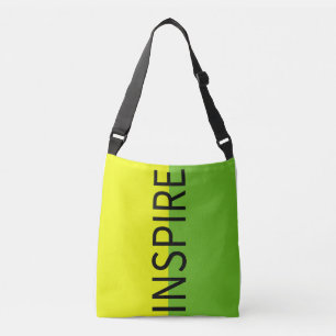 Bolso Cruzado Inspire Modern Typography Lima Verde Bandolera 