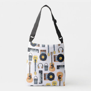 Bolso Cruzado Instrumentos musicales: acuarela sin foco
