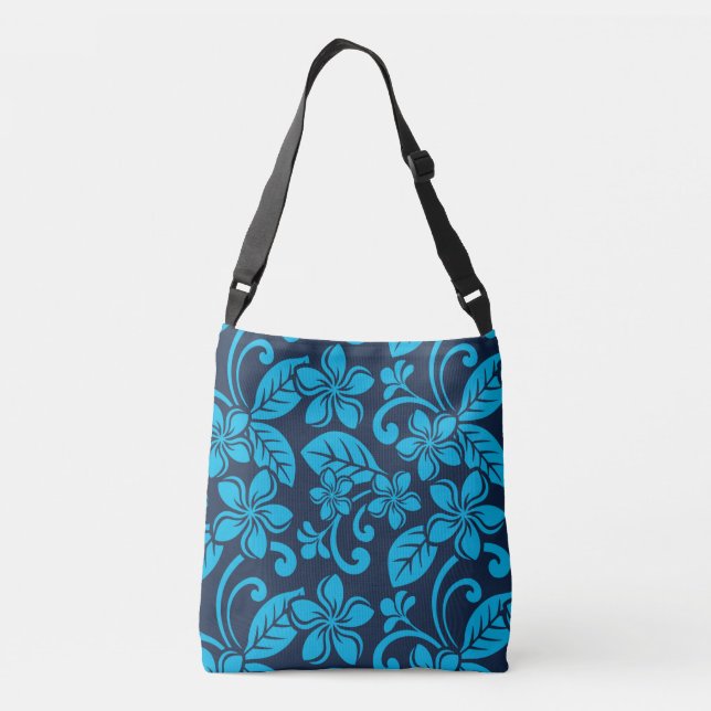 Bolso Cruzado ISLAND PLUMERIA (azul x 2) (Reverso)
