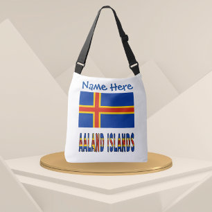 Bolso Cruzado Islas Åland Ålander Bandera Azul Personalización