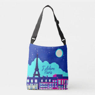 Bolso Cruzado J'adore Paris - Fantasía en París bajo una luna ll