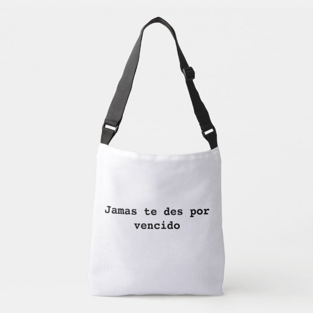 Bolso Cruzado jamas te des por vencido (Anverso)