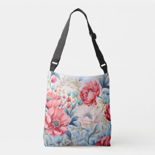 Bolso Cruzado Jardín Botánico de Flores Románticas Elegantes