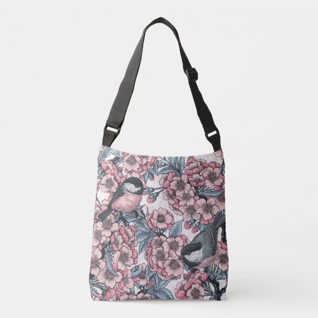 Bolso Cruzado Jardín de cerezas (Anverso)