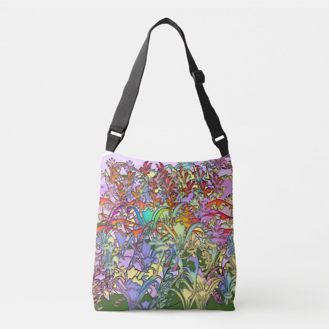Bolso Cruzado Jardín de flores (Anverso)