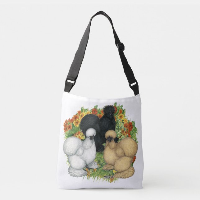 Bolso Cruzado Jardín de flores Silkies (Anverso)