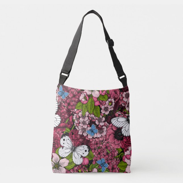 Bolso Cruzado Jardín de primavera (Anverso)