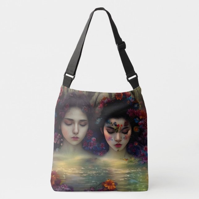 Bolso Cruzado Jardín místico: Sueños Florales (Anverso)