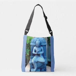 Bolso Cruzado jardín tranquilo Buda de la piedra azul