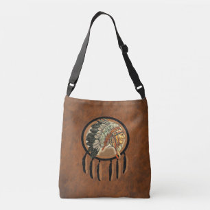Bolso Cruzado Jefe indio del nativo americano