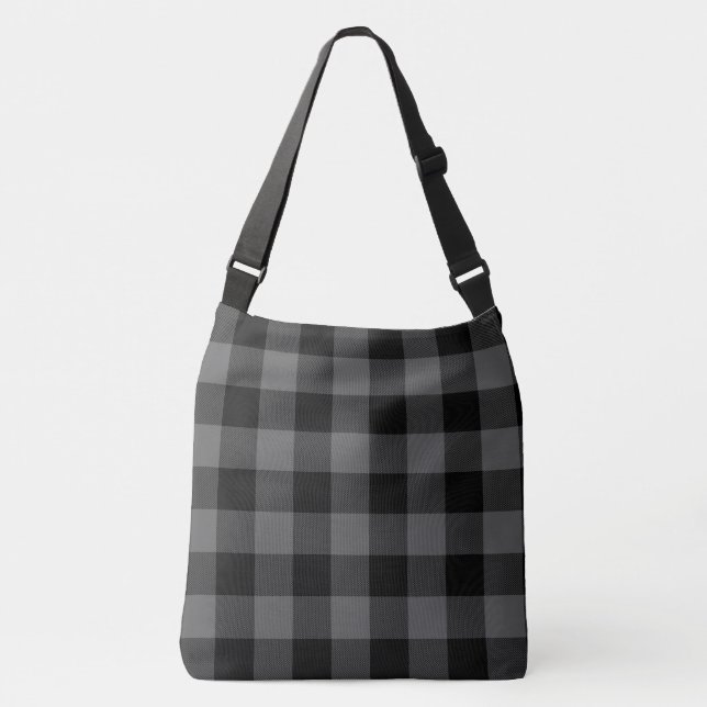 Bolso Cruzado Juguete de búfalo negro gris (Anverso)