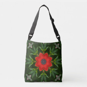 Bolso Cruzado Kaleidoscopio floral rojo