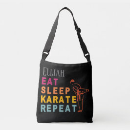 Bolso Cruzado Karate Silhouette Japan Moderno trendy Black
