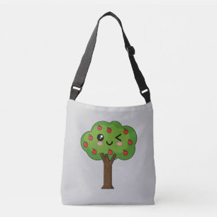 Bolso Cruzado Kawaii feliz árbol de manzanas