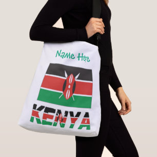 Bolso Cruzado Kenia Bandera Keniana Personalizada Verde Tiled
