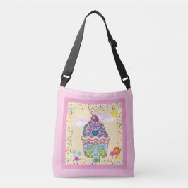 Bolso Cruzado Kids Cupcake House y Candy Pink Purple Bag