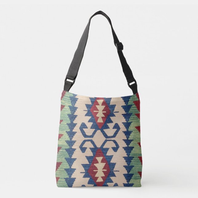 Bolso Cruzado Killim de alfombra oriental (Anverso)
