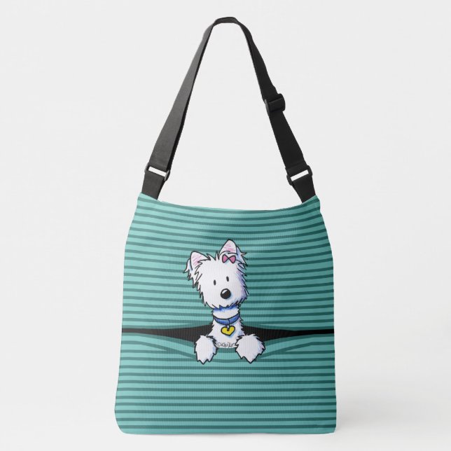 Bolso Cruzado KiniArt Peek-a-boo Westie (Anverso)