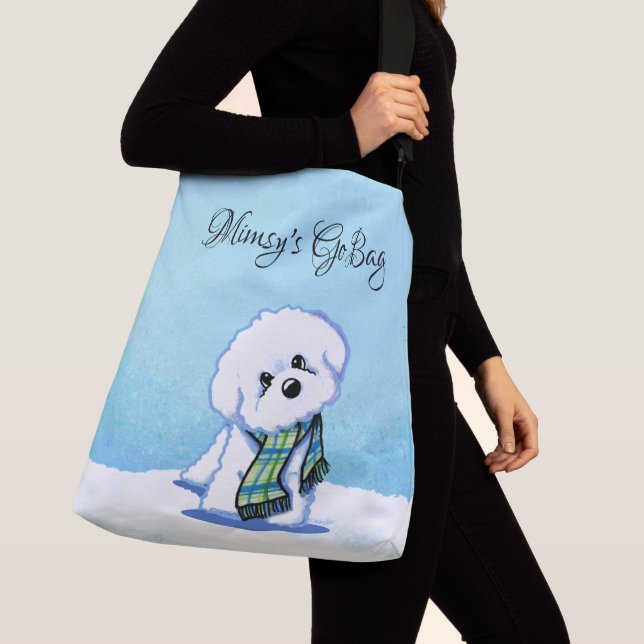 Bolso Cruzado KiniArt Winter Bichon Frise (Detalle)
