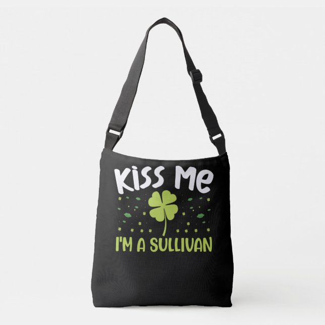 Bolso Cruzado Kiss Me I'm A Sullivan - Last Name Sullivan (Anverso)