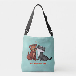 Bolso Cruzado Kitty y Puppy , Editar tu texto