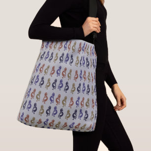 Bolso Cruzado Kokopelli Grupo de figuras de flauta jugando a la 