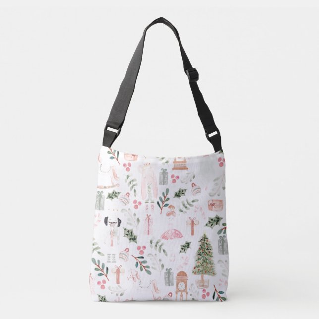 Bolso Cruzado La acuarela de las vacaciones de los nutcracker (Anverso)