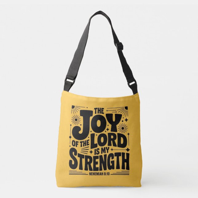 Bolso Cruzado La alegría de Jehovah es mi fuerza (Anverso)