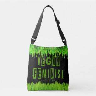 Bolso Cruzado La atención vegana feminista de SlipperyJoe llama