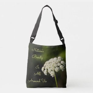 Bolso Cruzado La bella floral blanca de encaje de la Reina Ana