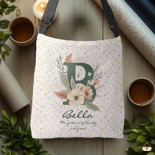 Bolso Cruzado La belleza eterna de Bella - Monograma de Boho Flo