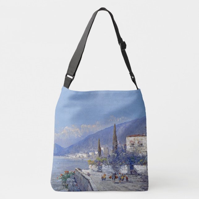 Bolso Cruzado La costa Italia de la isla de Capri florece la (Reverso)