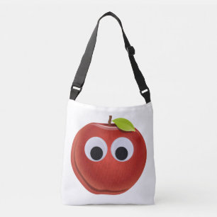 Bolso Cruzado La divertida Manzana Roja con los ojos en Google