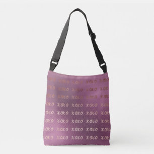Bolso Cruzado la falsa tipografía color de rosa del oro abraza 